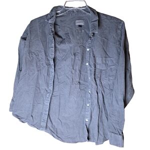 Universal Thread Classic Fit Button Down Shirt Gray Size L